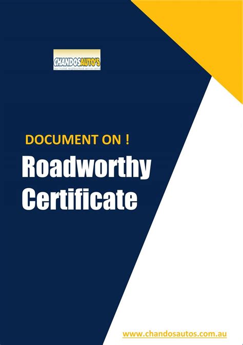 roadworthy certificate harkaway